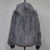 Rex Rabbit Fur Coat Winter Thick Women 100% Natural Real Rex Rabbit Fur Jacket Female Warm Soft Genuine Rex Rabbit Fur Overcoat
