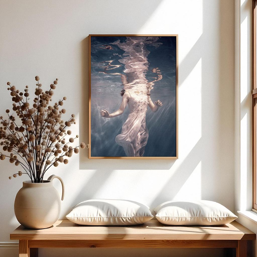 Plakat obraz głębia pod wodą