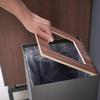 Yamazaki Industrial Trash Can Square Long Brown Approx. W22XD22XH60cm RIN Trash Can Dust Box Slim 4530