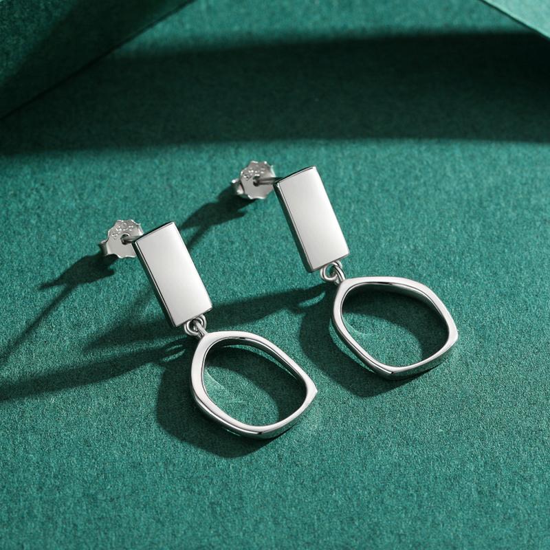 MODIAN Серьги-подвески из стерлингового серебра 925 пробы геометрической формы, модные простые серьги-капли для женщин и девочек, ювелирные изделия