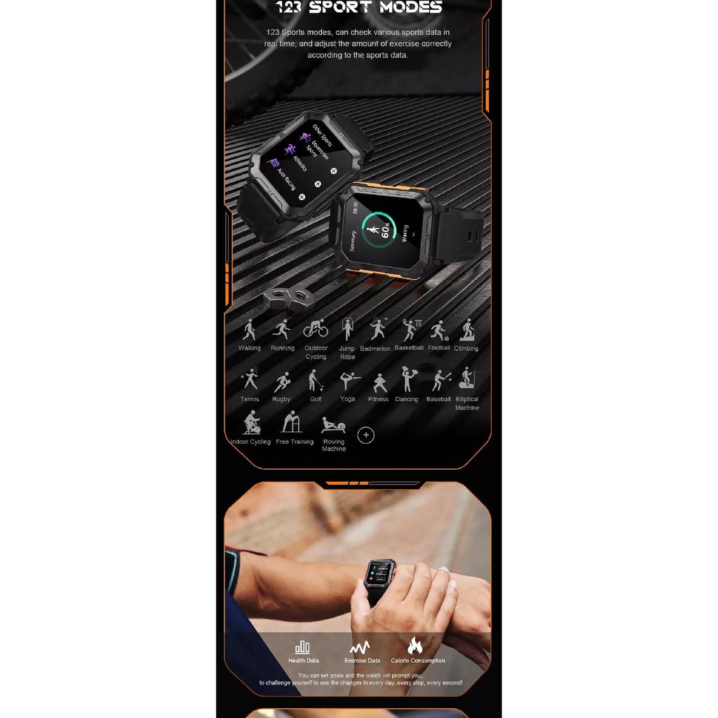 C20 PRO Smart Watch Men Bluetooth Call Outdoor Sports 1.83inch Large Screen Voice Assistant Fitness C20Pro Smartwatch