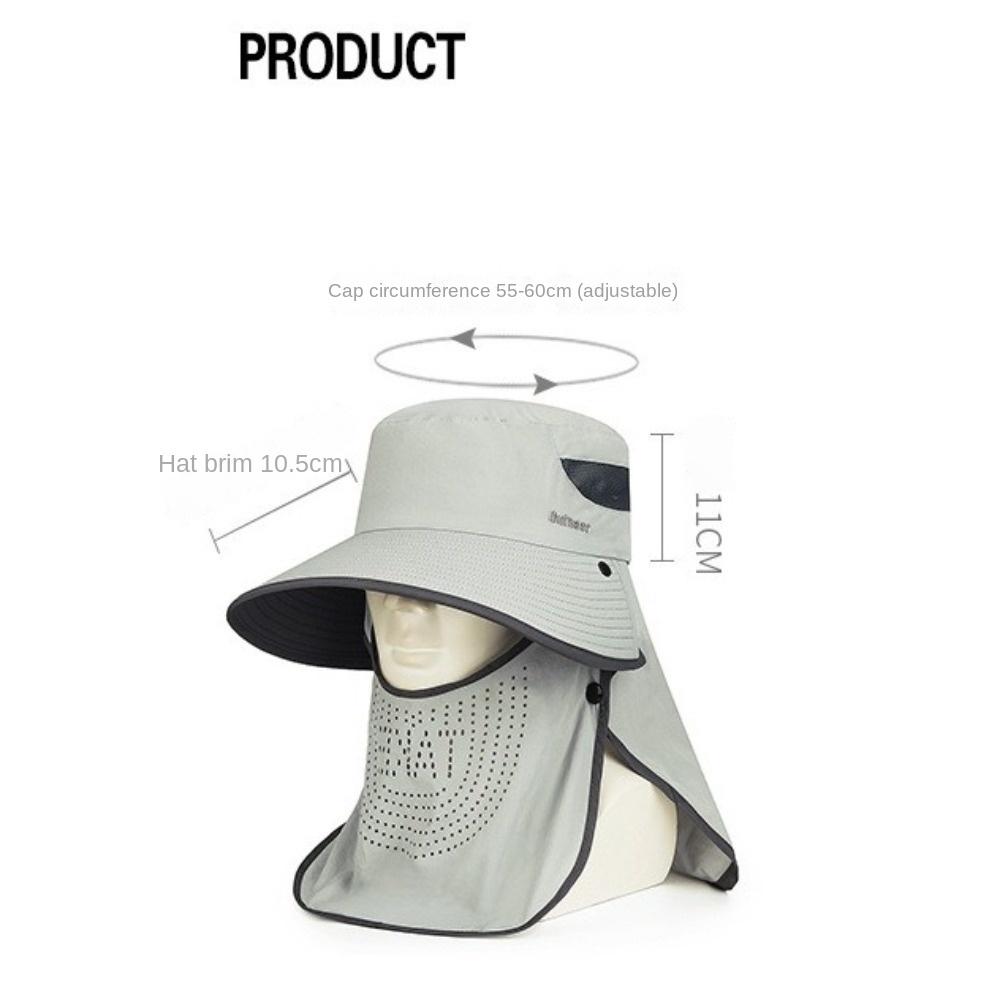 Дышащая шляпа-ведро для защиты лица и шеи, рыболовная шляпа, новая солнцезащитная шляпа для спорта на открытом воздухе