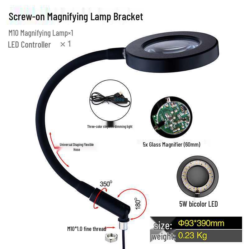 Multifunctional Soldering Station Kit with Magnifying Glass, Desk Lamp, Fume Extractor, & Magnetic Repair Tools