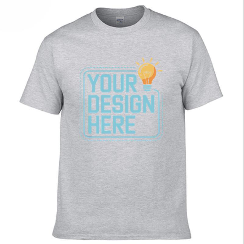 Your Design Here T Shirts Cotton Custom T-Shirt Your Design Logo Text For Men And Women Personalized Tshirt Fitness Tops Tees