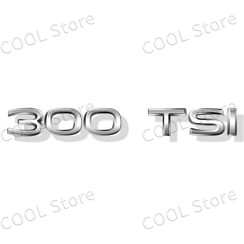 EPYFH1 1Pcs 3D Metal 230 280 300 330 380 TSI Fender Tail Car Logo Side Badge Rear Trunk Emblem Sticker For VW Golf Jetta Passat MK4 MK5
