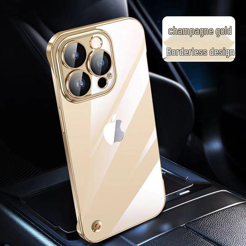 Ультратонкий прозрачный защитный чехол-накладка для iPhone17 - ПК, без рамки, с гальваническим покрытием, совместимый с Apple 14