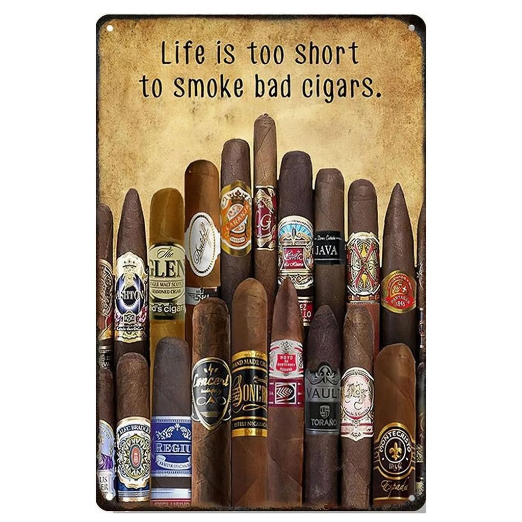 Металлические жестяные знаки, виски, сигарный бар, настенное украшение, табличка, винтажный художественный постер, железная картина для Man Cave, домашнего кафе, садового клуба, бара