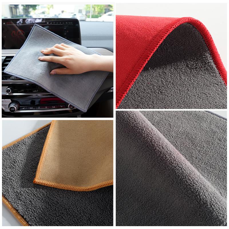 Car Microfiber Cleaning Towel Car Wash Drying Cloth Care Key Accessory For Toyota Corolla Yaris Camry Prius RAV4 CHR Hilux Aygo