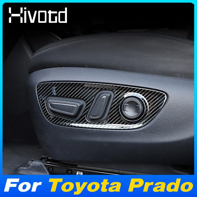Front Car Seat Adjustment Button Cover Stainless Steel Trim Stickers Interior Product Stylings For Toyota Prado LC250 2024-2025