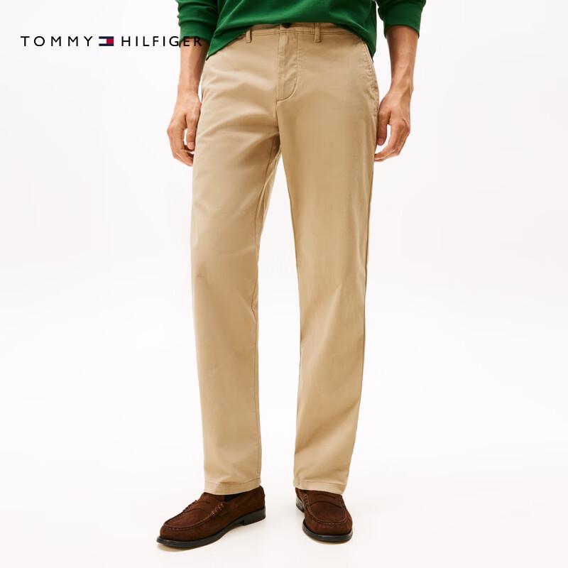 Tommy Hilfiger Мужские классические прямые эластичные брюки