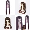 Adjustable Head Size Genshin Impact Hutao Cosplay Wig For Halloween Carnival Comic Con Props