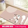Minimalist Lycanroc Pokemon Print Soft Absorbent Non-Slip Indoor Entrance Doormat Home Bedroom Bathroom Floor Rug