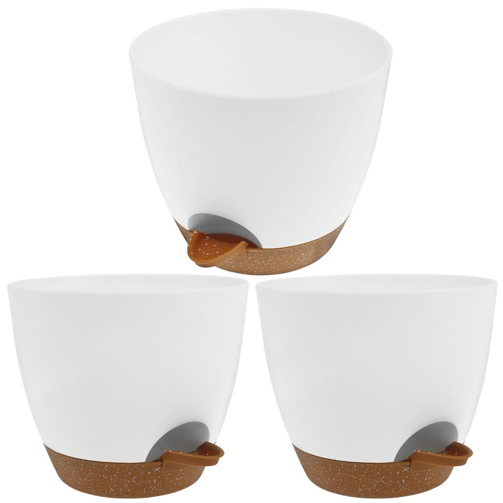 3 шт. Самополивающийся цветочный горшок для гидропонных растений с резервуаром из пластика с автоматическим поглощением воды для комнатных растений из хлопковой веревки