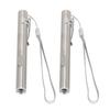 2Pcs Mini Flashlight Pocket Clip Stainless Steel ABS Rechargeable 600mAh Battery Pen Flashlight for 
