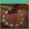 Chinese Knot Waist Chain With Carved Metal And Turquoise For Elegant Dress Styling