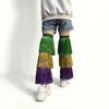 Carnival,Leg Warmer Covers Tassel Outfit For Women Purple Gold Green Accessories Costume For Masquerade