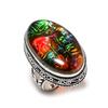 Dicorich Glass Gemstone Handmade 925 Sterling Silver Jewelry Ring Size 9 m0P50