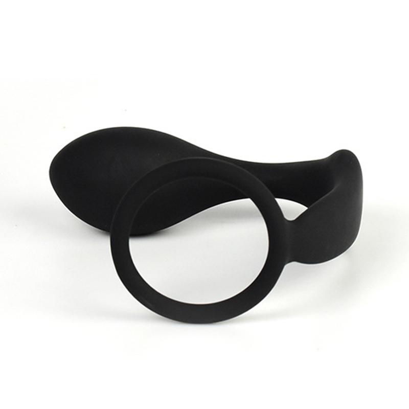 Мужская силиконовая анальная игрушка – анальная пробка, кольцо для члена и массажер простаты, задний самостимулятор, товар для взрослых