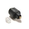 Black Round To Square 3.5mm Audio Adapter Optical Mini Jack Plug To Toslink Female To Male