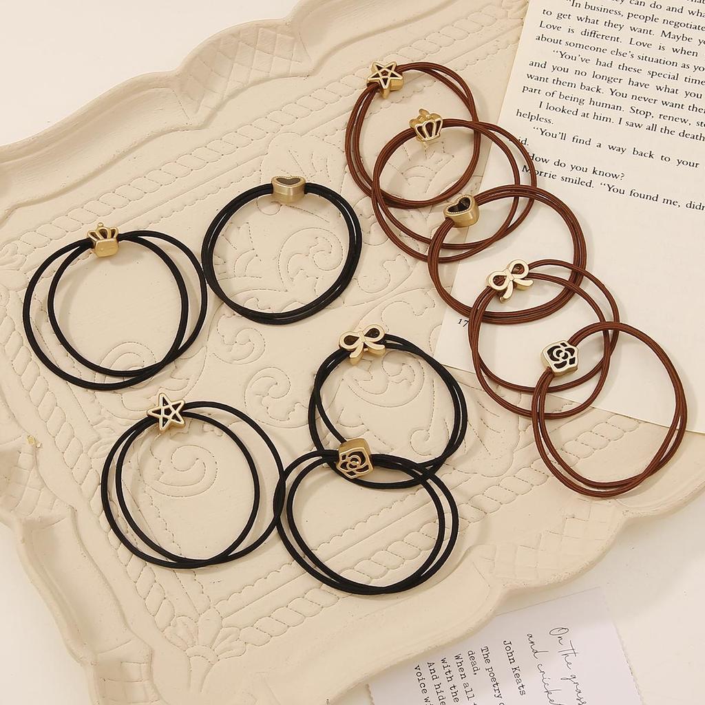 5Pcs Elegant Headband Hair Ring Head Rope Fashion Headwear For Girl Sweet Rubber Band Hair Accessories