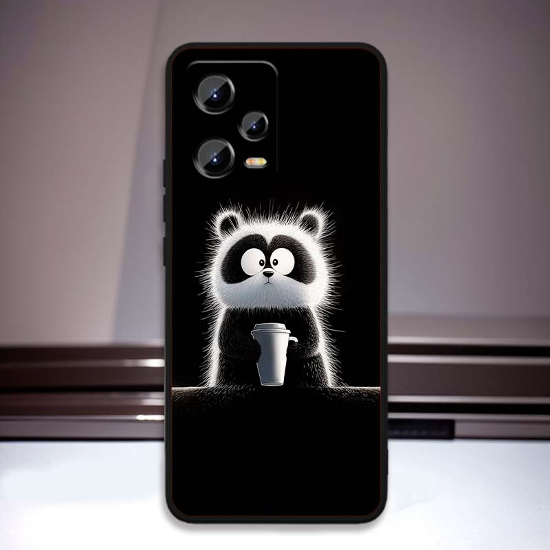 Аниме мультяшный кот иллюстрация Для Xiaomi Redmi Note 15 14 13 12 12S 11E 11 11S Pro Plus 4G 5G Черный Мягкий ТПУ Чехол для телефона