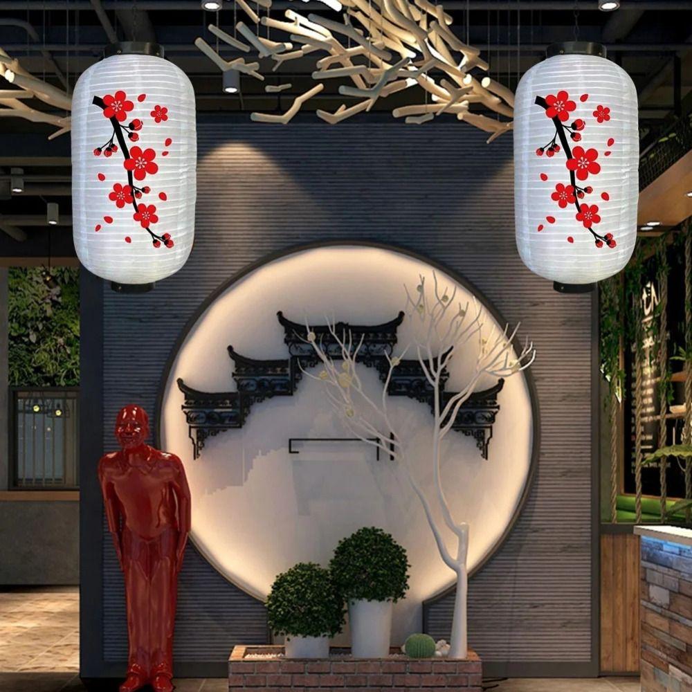 Waterproof Japanese Lantern Plum Blossom Bistro Lantern Bar Lanterns Restaurant Decor