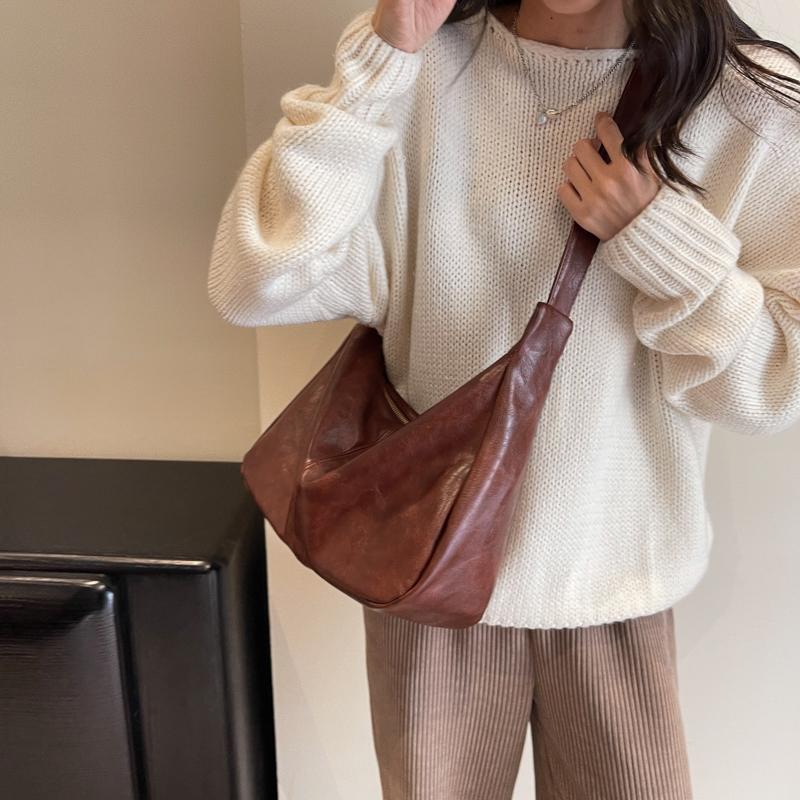 Сумка большой вместимости Женская кожаная сумка через плечо Женская сумка для пельменей