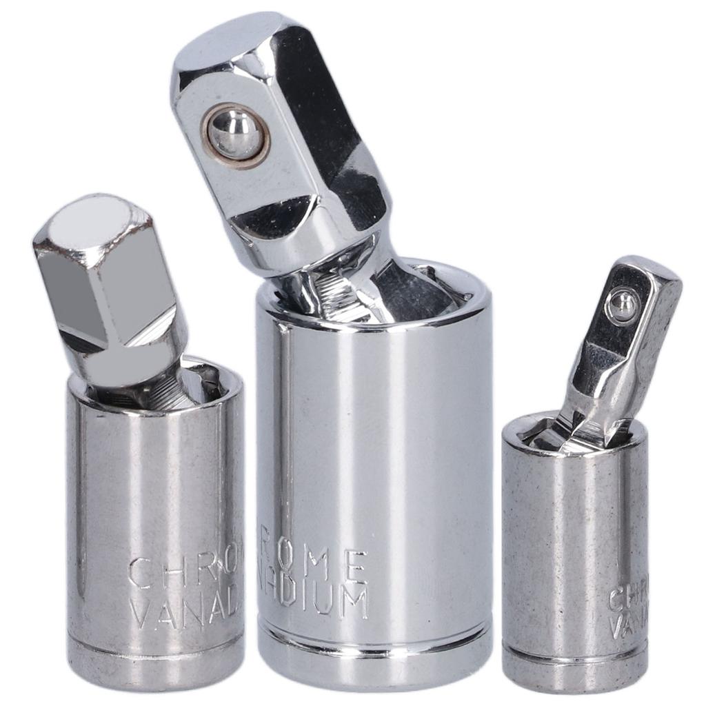 3 шт. Универсальный шарнирный адаптер для торцевых головок 1/2 3/8 1/4 Хром-ванадиевая сталь Инструмент-переходник для трещотки