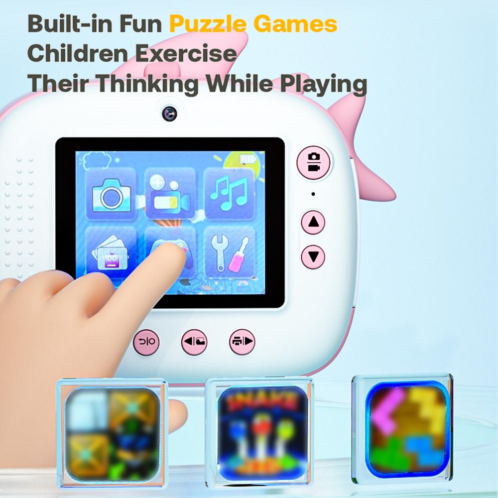 2,5K милая детская камера мгновенной печати 12-мегапиксельная детская цифровая камера детская камера мгновенной печати с 2,4-дюймовым экраном