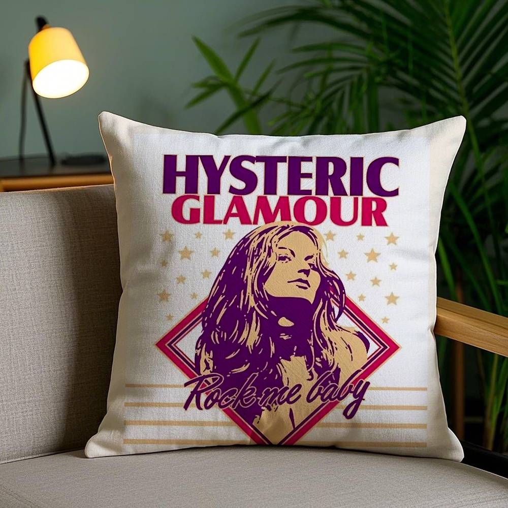Наволочка H-Hysteric Glamour Girl для дома, общежития, спинки стула, короткий плюш, двусторонняя печать, подушка для офиса, время для сна