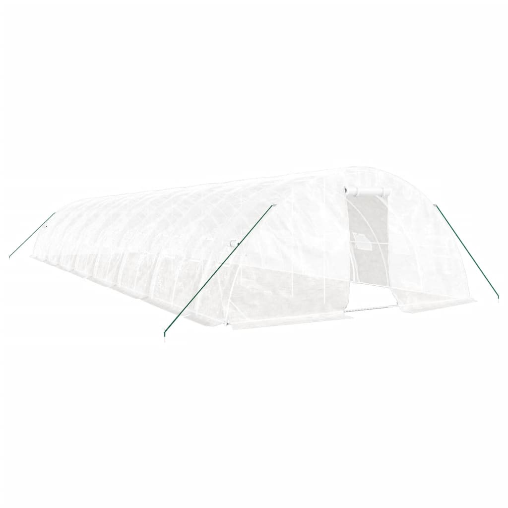 Greenhouse with Steel Frame White 80 m² 16 x 5 x 2.3 m