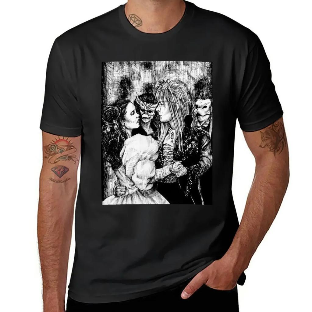 Labyrinth masquerade ball T-Shirt summer tops customizeds blanks sweat shirts, men