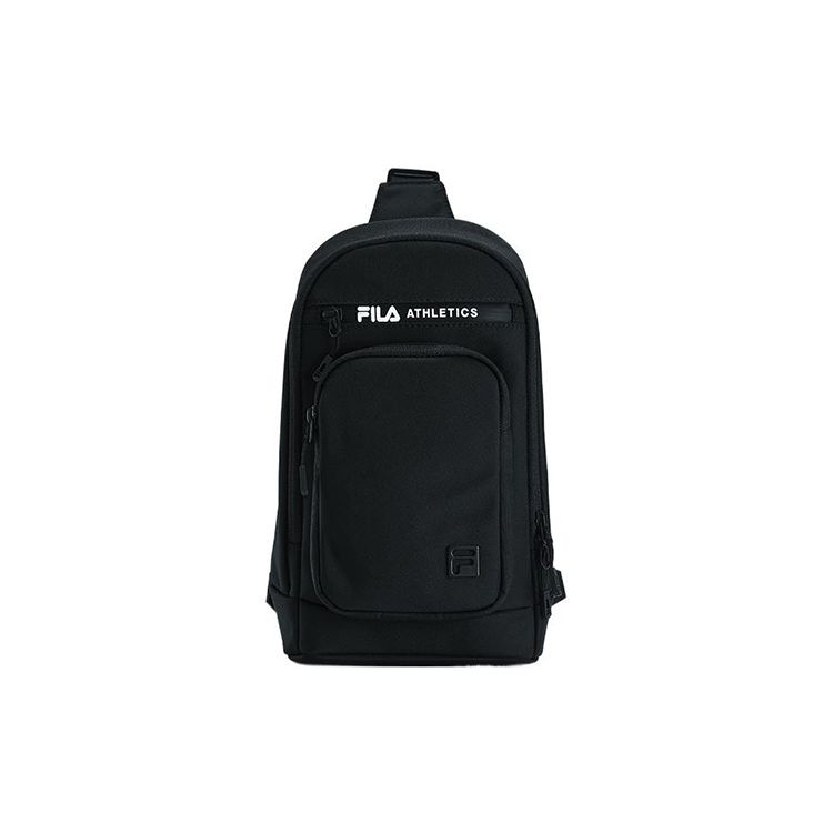 FILA Fitness Series Zipper Closure Fabric Chest Bag Regular Men bags Black A13M341104FBK