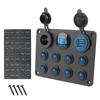 12 В 24 В 8-клавишный разъем Lighte Buttons USB-зарядные устройства для автомобиля RV Truck ATV UTV Camper Caravan тумблерный переключатель панель автоматического выключателя