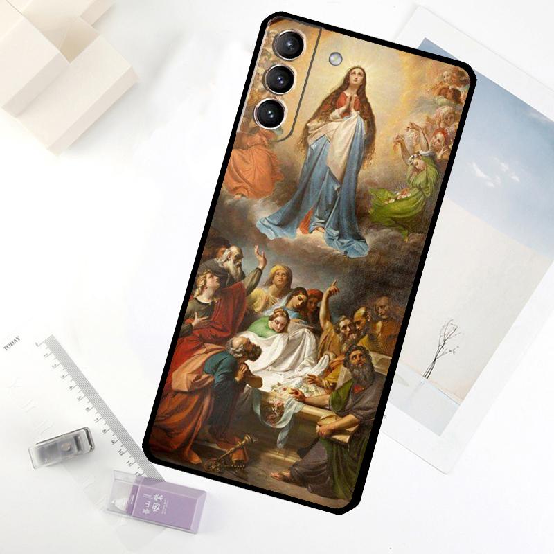 Virgin Mary Hope Religious Art Phone Case For Samsung Galaxy S25 S24 S23 S22 S21 S20 S26 Ultra S10 Plus S23 FE S25 FE Cover