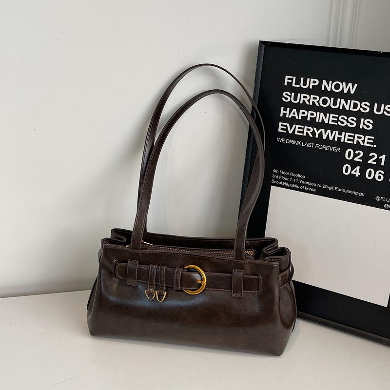 Ретро сумка женская большой вместимости 2025 новая осень и зима досуг нишевый дизайн одно плечо сумка-подмышка сумка-подушка для поездок