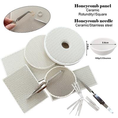 Керамическая сотовая паяльная пластина, обратный пинцет, термостойкая подкладка, включает керамическую кастрюлю для изготовления ювелирных изделий, набор для пайки ювелирных изделий