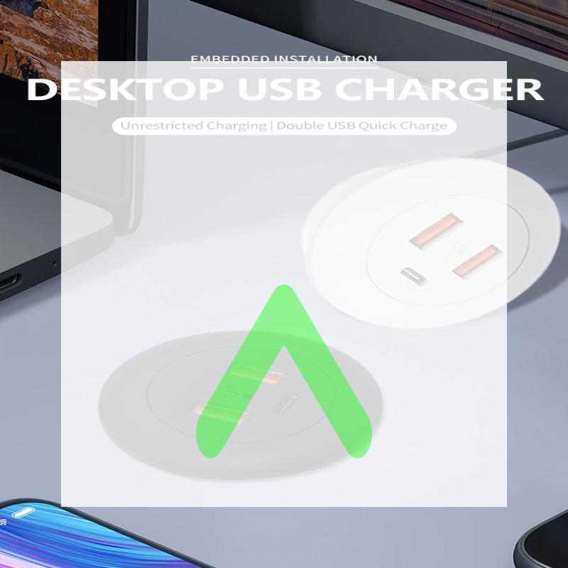 Горячая распродажа! Встраиваемый настольный многопортовый USB 2.0 на USB TYPE-C Разъем для зарядки Удлинительный шнур Скрытый кабель для быстрой зарядки