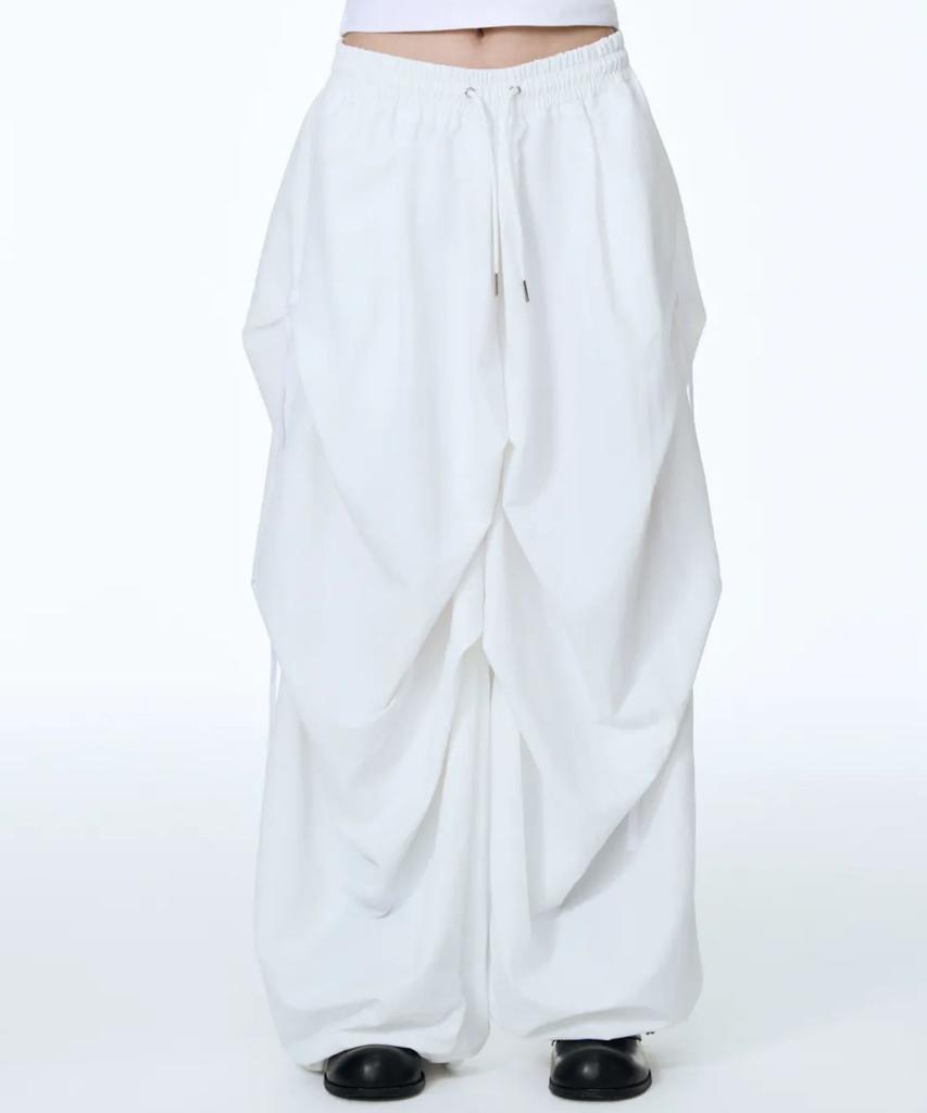 71TO96 Girdle Skirt Silhouette Pants (White)