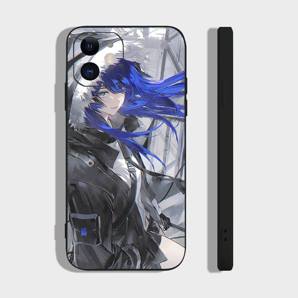 Mostima Чехол для телефона с анимацией из игры A-Arknights Для IPhone 17 Air 16 15 14 13 Pro Max 11 12 Черный силиконовый чехол