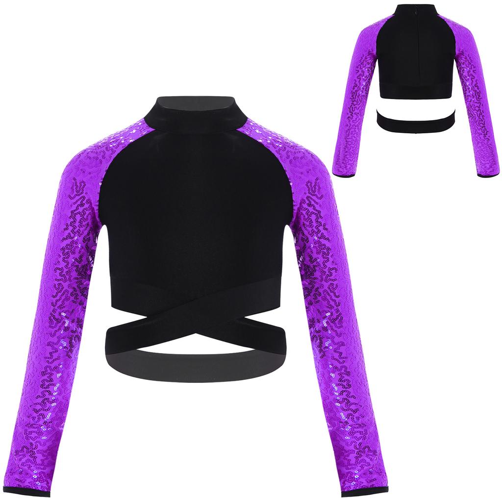 Блестящие топы с вырезами для девочек, джазовые танцевальные костюмы для хип-хопа, танцевальная одежда для выступлений на сцене, спортивная одежда