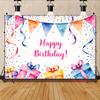 2D flat items bright birthday art background fabric suitable for decoration in living rooms and outdoors polyester fiber