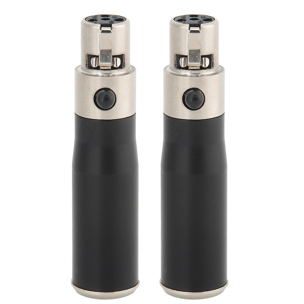 2 шт. Мини XLR 3-контактный папа к Мини XLR 4-контактный мама Корпус из цинкового сплава о Переходник-разъем
