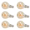 6PCS Gold G45 Vintage Bulb E14 Base Lamp for Home Light Fixtures Decorative 4W 220V Warm Light
