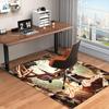 1PC Custom Name Whitetail Deer Portrait Theme Floor Mat Ideal for Living Room, Game Rooms, Office, Bedroom Floor Mat Design