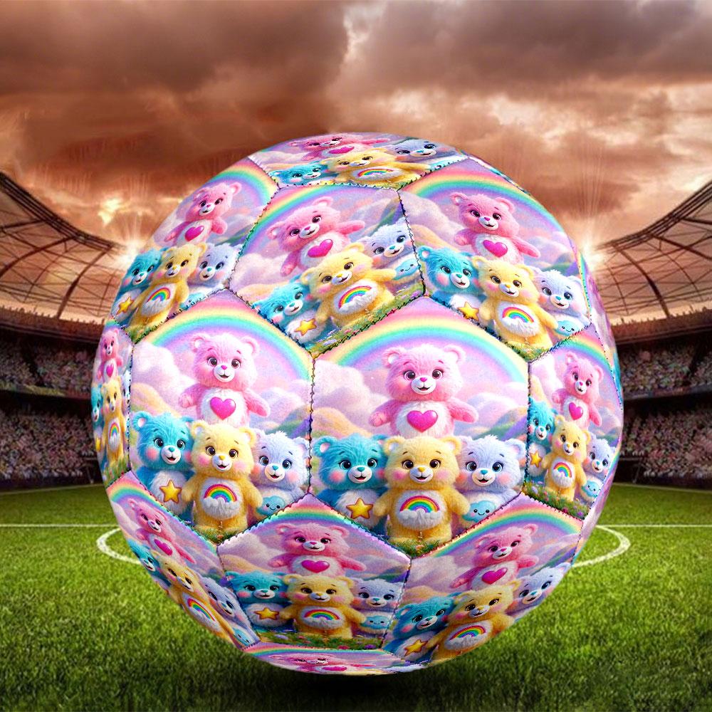 Care Bears Print Size 5 Soccer Ball, Standard Match Football for Sports Game and Team Practice, Ideal Gift for Soccer Fans