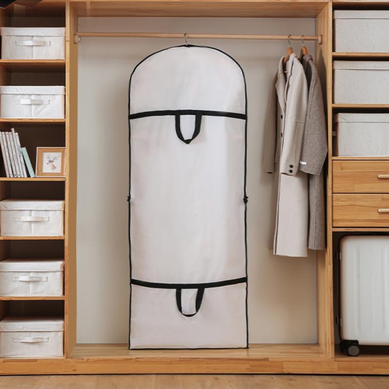 Durable Breathable Garment Bag Wedding Dress Bag With Pvc Zipper Closing Dust-proof Foldable Garment Cover Clothing Covers/