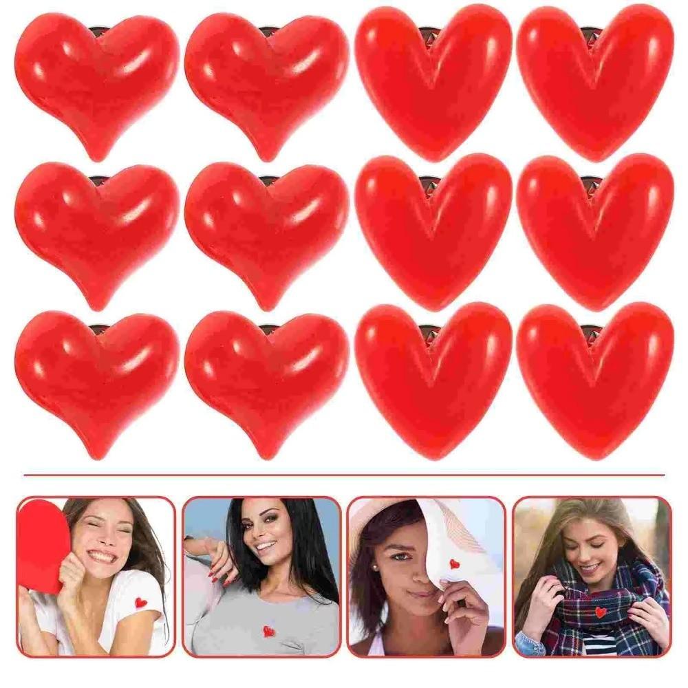 Mini Love Lapel Pin Sweet Red Heart Badge Pin Lover Gift Jewelry Accessories  Women Men