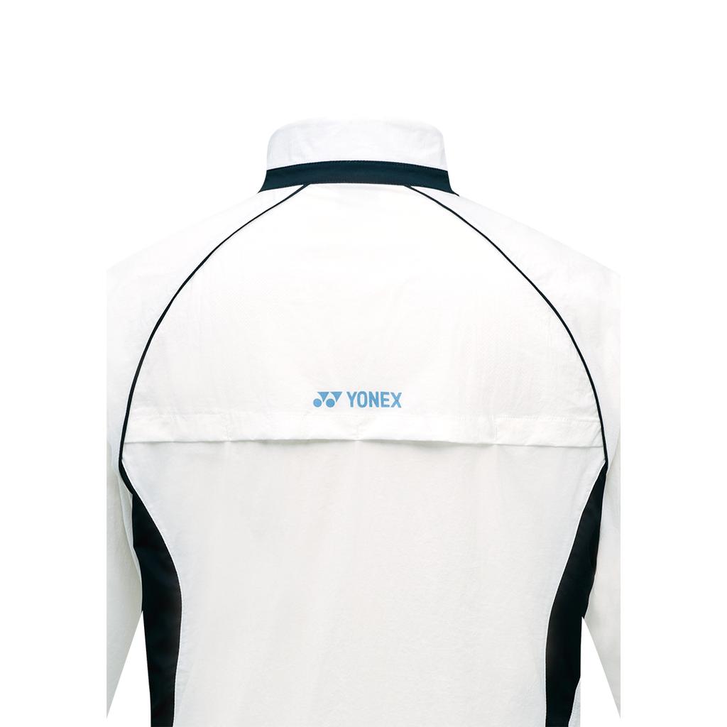 Белая унисекс тренировочная куртка Yonex 253Wu003U с блоками цвета