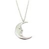 [Q6149] - Handmade Silver 'Au Clair De Lune' Necklace - 18x15 Mm